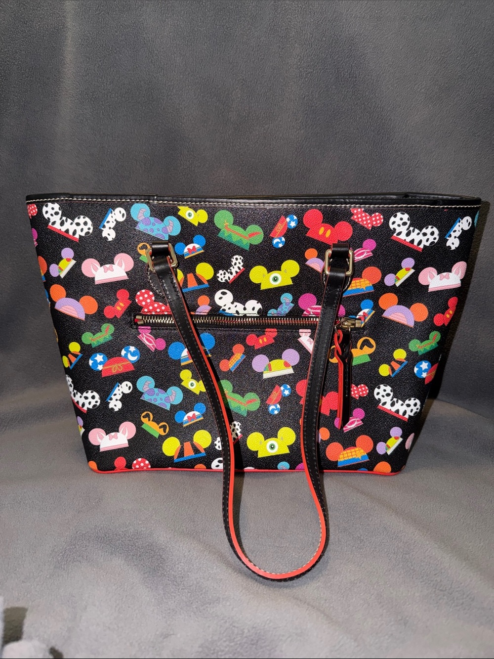 Dooney & Bourke Black Multicolor Mickey Ear Print Tote - Picture 4 of 4